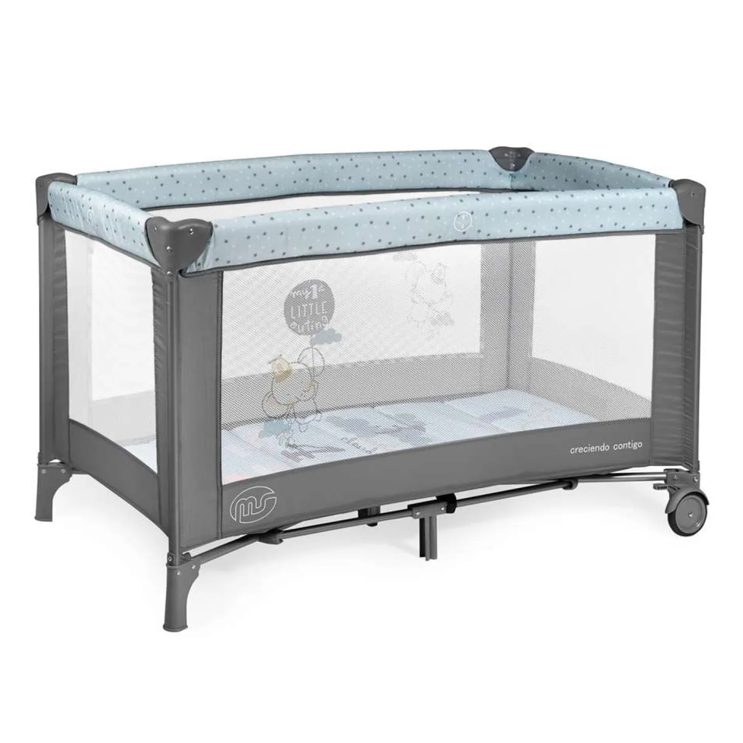 MS Innovaciones Berceau basic Grise Et Bleu