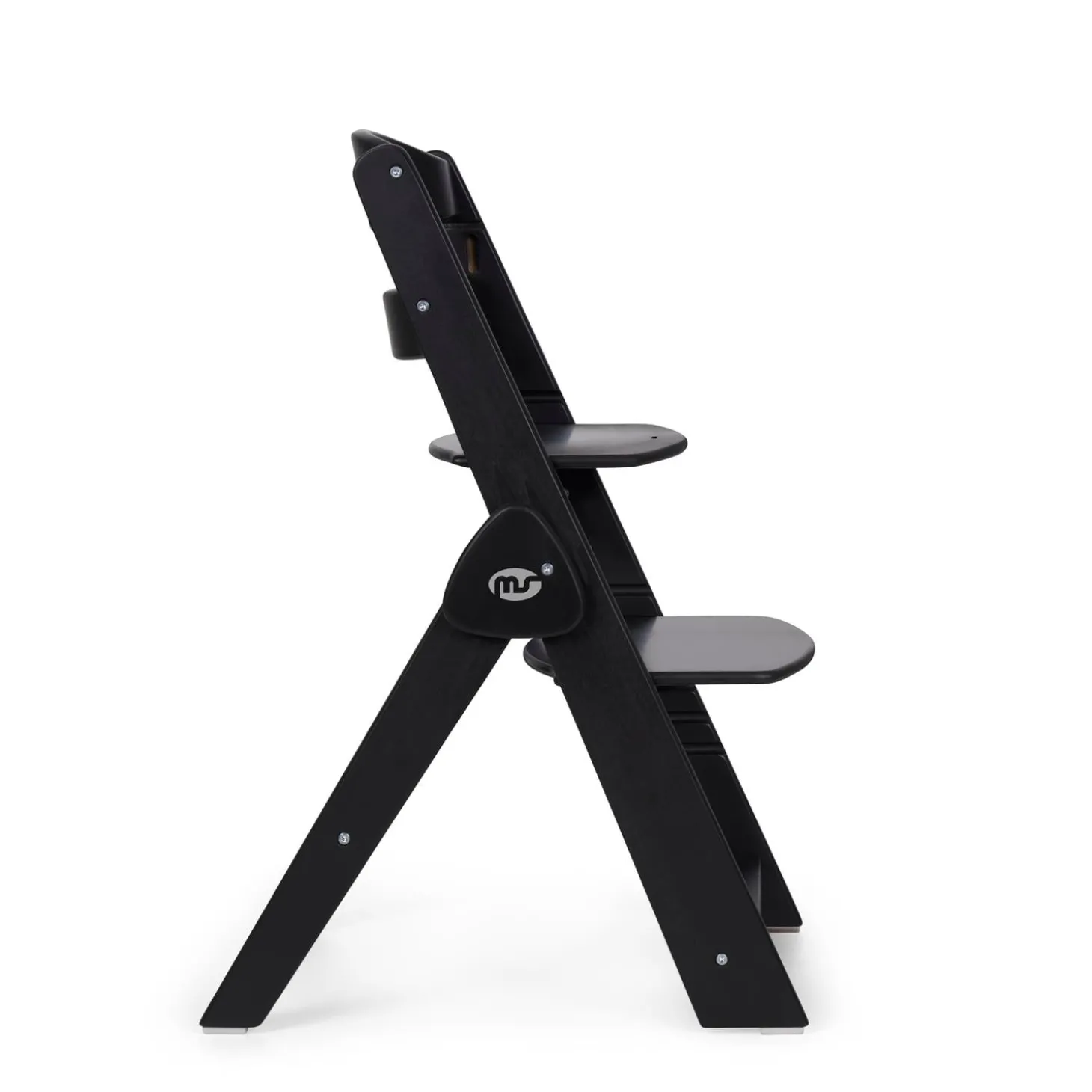 MS Innovaciones Chaise haute Full plus pliant naturel coussin Gris/Noir