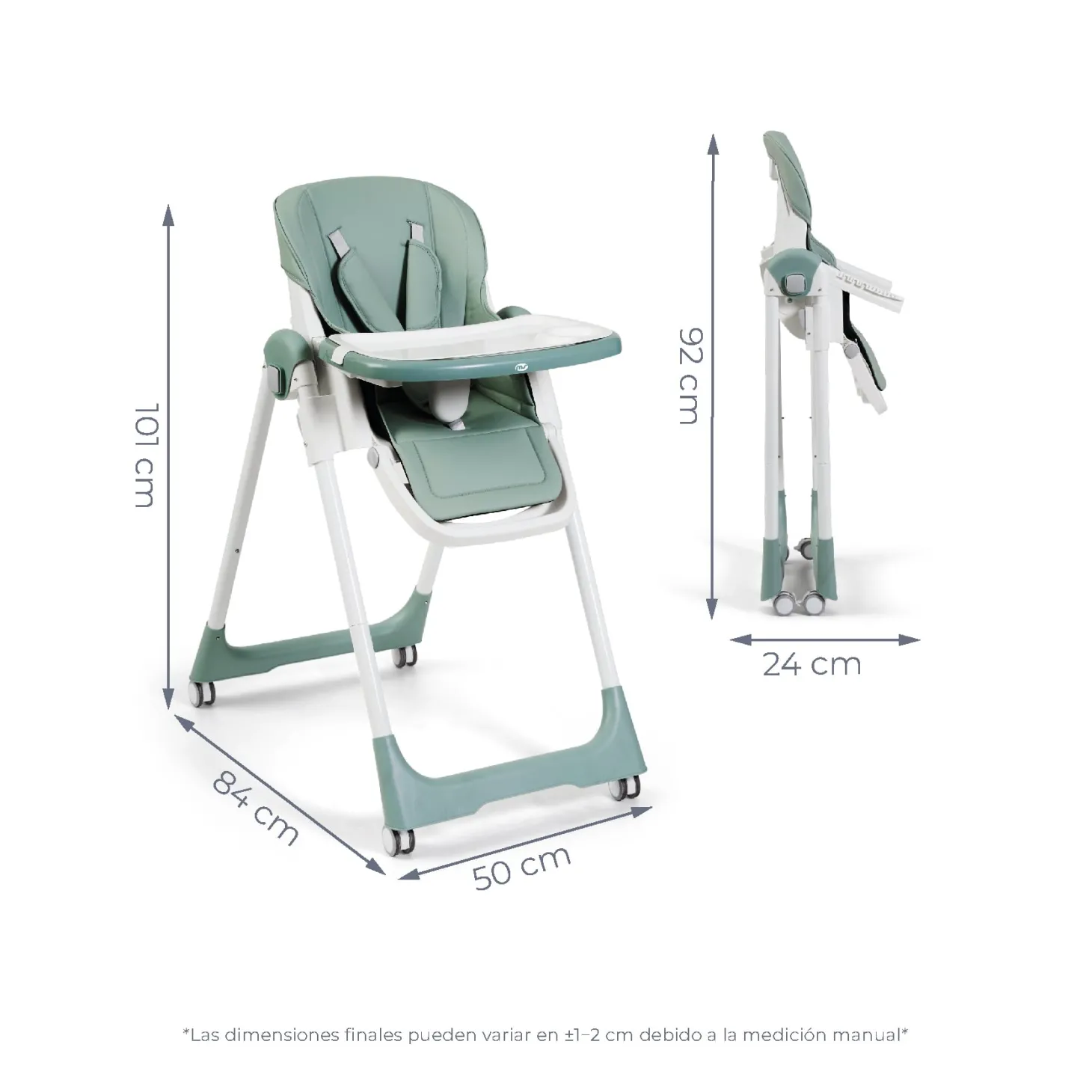 MS Innovaciones Chaise haute Tasty Eco Vert