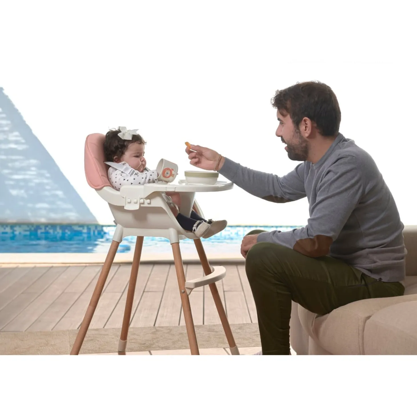 MS Innovaciones Chaise haute Mika Rose