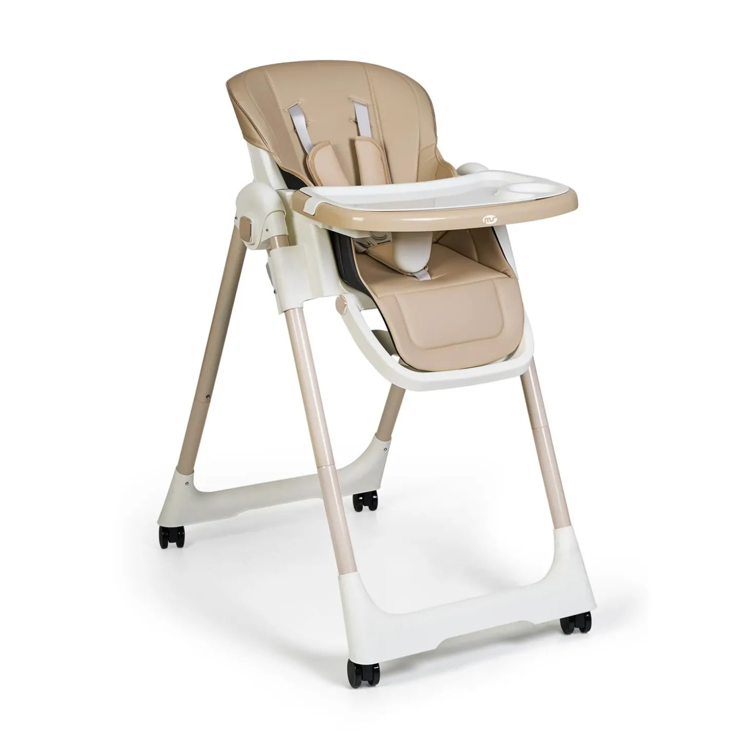 MS Innovaciones Chaise haute Tasty Eco Beige Châssis Clair
