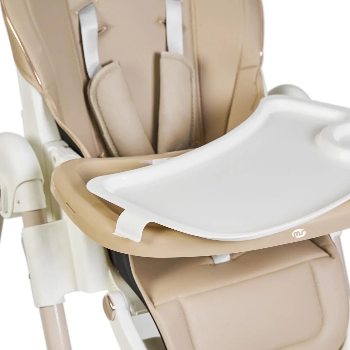 MS Innovaciones Chaise haute Tasty Eco Beige Châssis Clair
