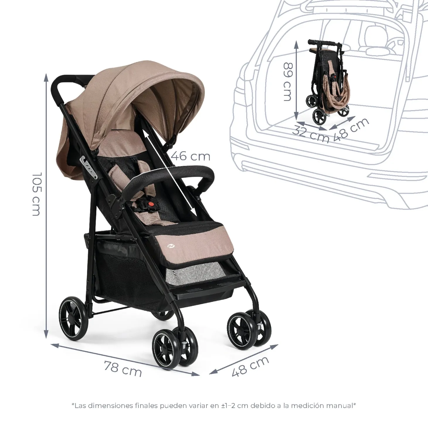 MS Innovaciones Poussette Street Beige