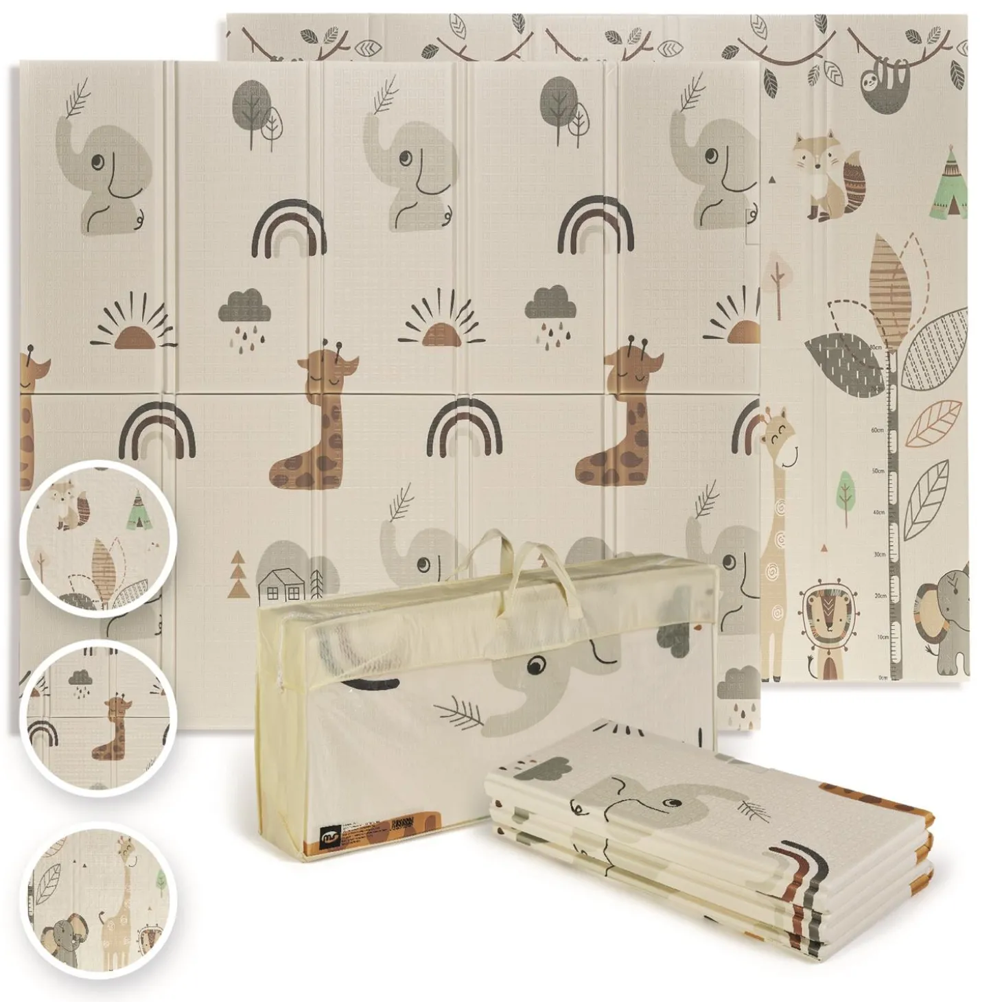 MS Innovaciones Tapis de jeu fancy lion Eléphant Multicolore