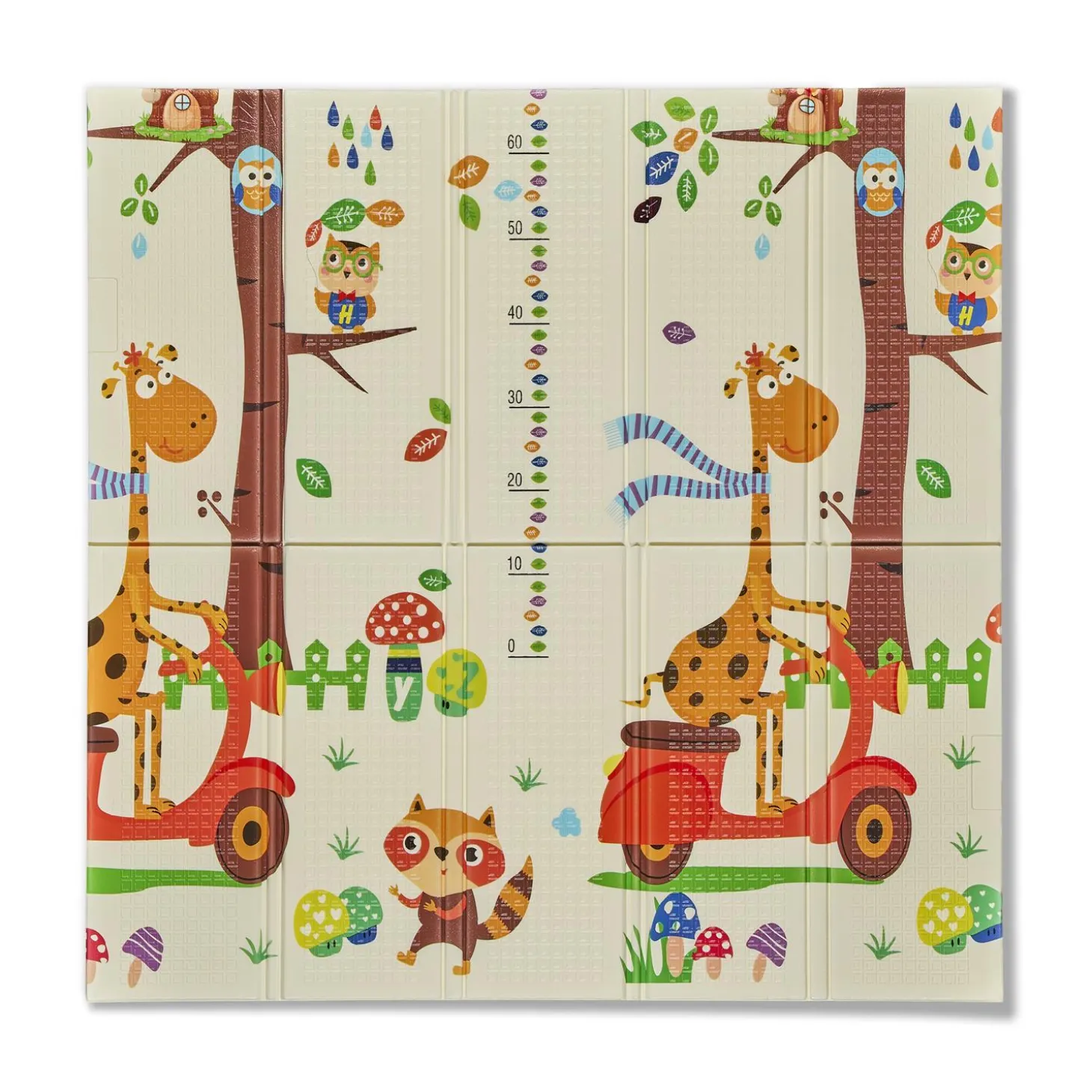 MS Innovaciones Tapis de jeu trendy girafe Girafe Multicolore 120x120 cm