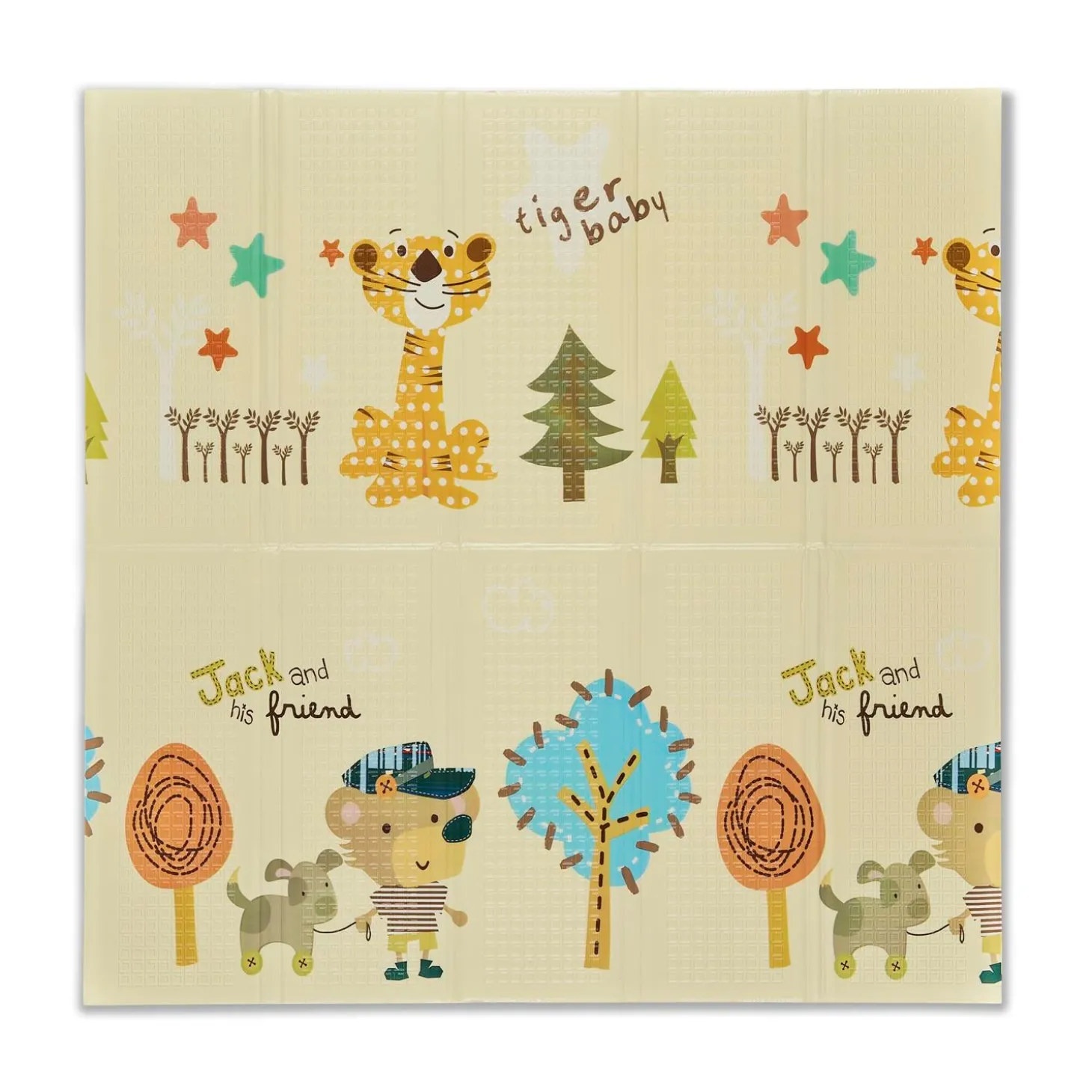 MS Innovaciones Tapis de jeu trendy girafe Girafe Multicolore 120x120 cm