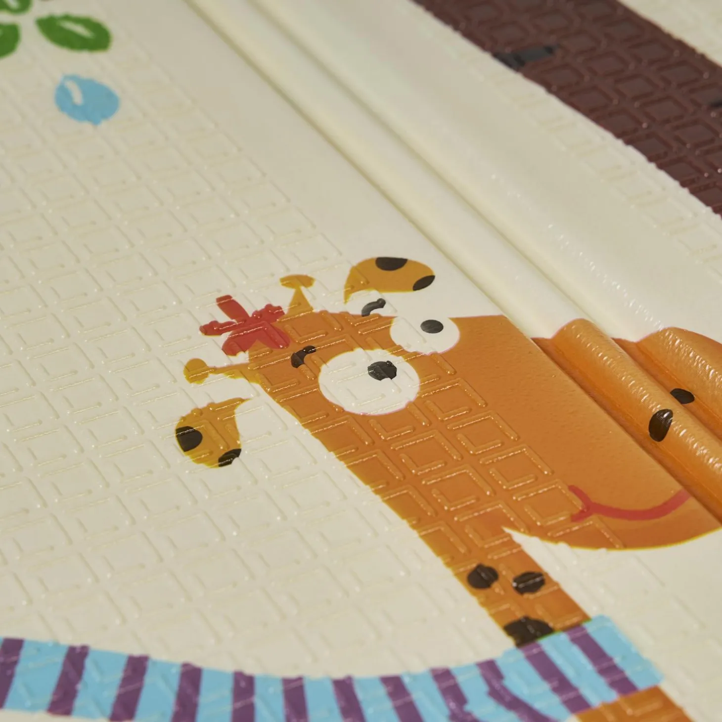 MS Innovaciones Tapis de jeu trendy girafe Girafe Multicolore 120x120 cm