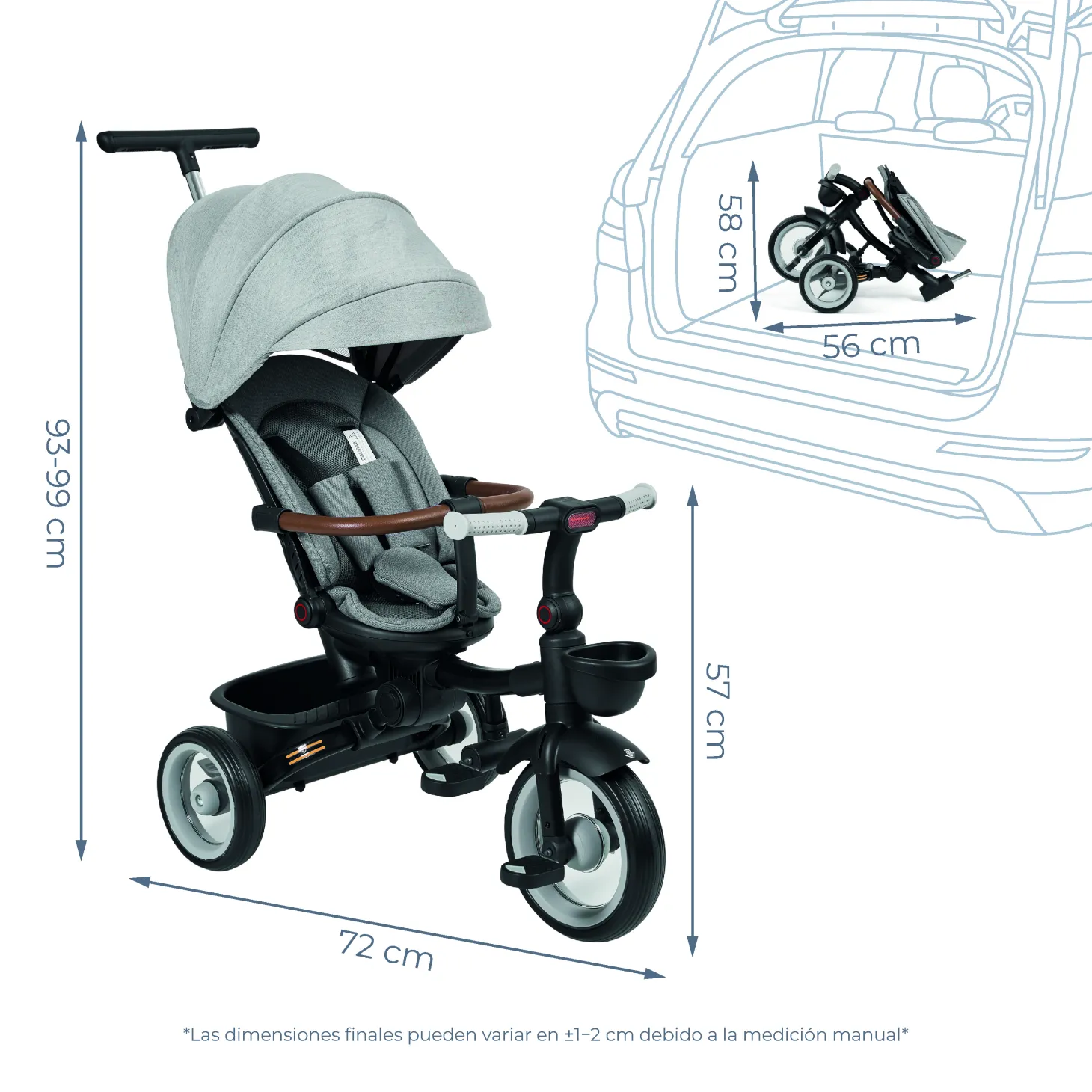 MS Innovaciones Tricycle Pedalín Gris