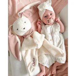 MY HUMMY                    Doudou Lapin 5en1 mechanisme + Appli bluethoot    Ecru-Rose