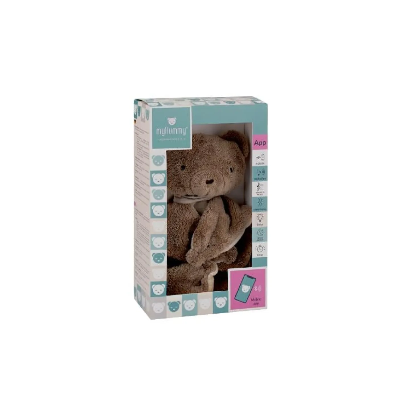 MY HUMMY Doudou Ours mechanisme + Appli bluethoot Brown