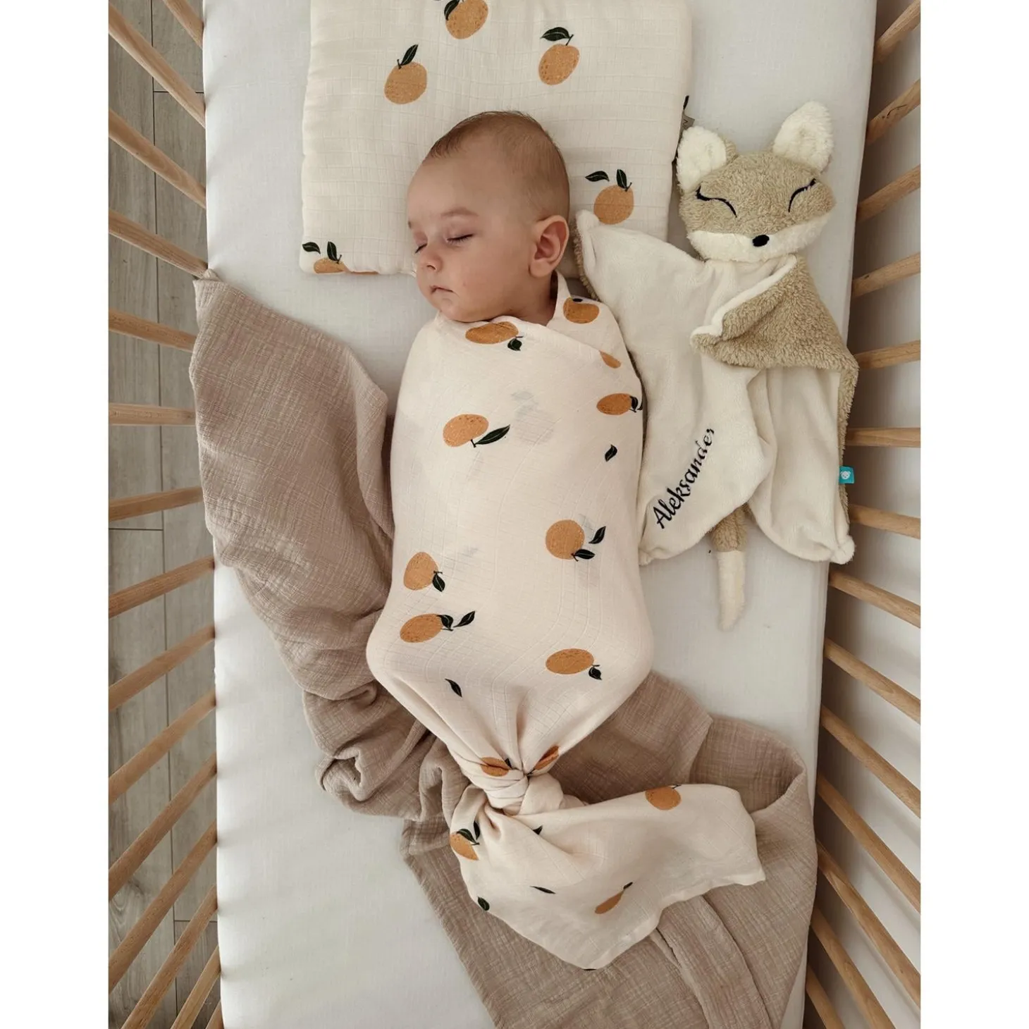 MY HUMMY Doudou renard Duo 5en1 avec bouillote Ecru-Beige