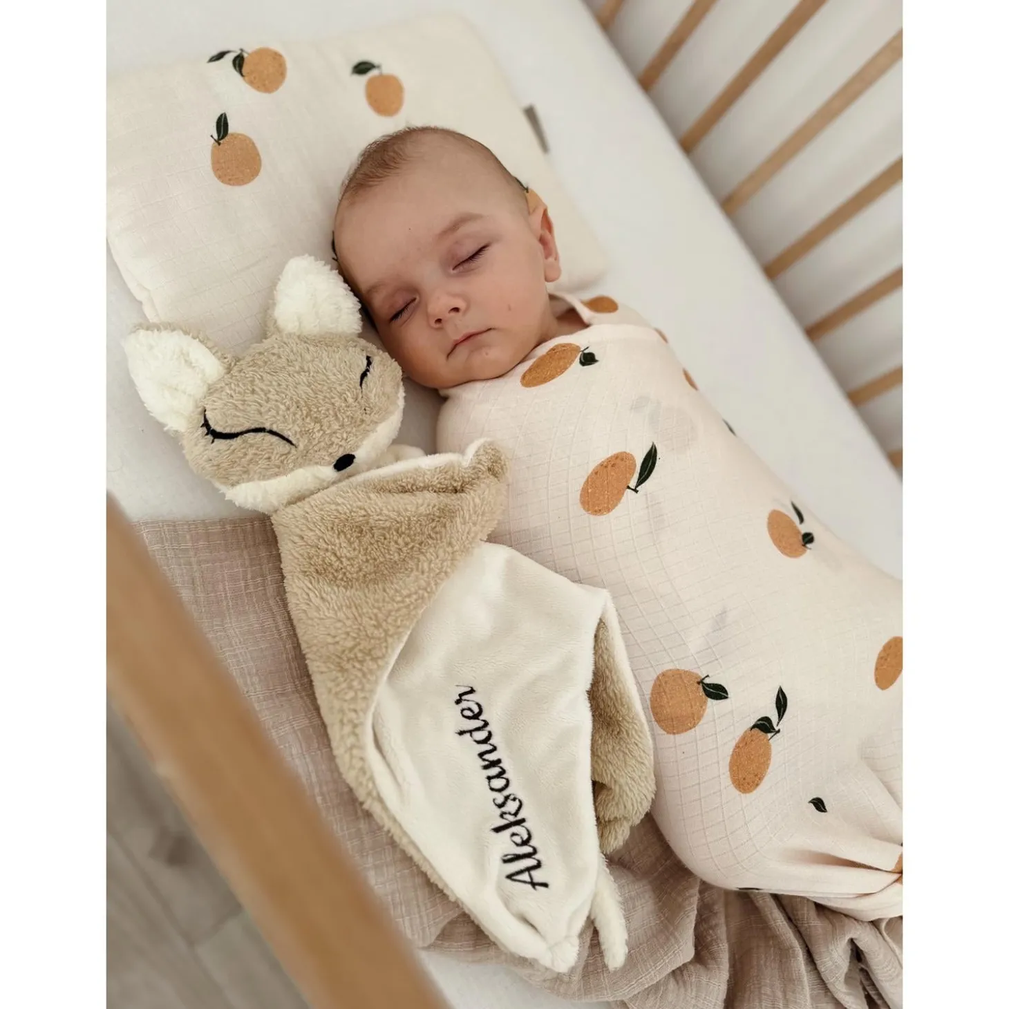 MY HUMMY Doudou renard Duo 5en1 avec bouillote Ecru-Beige