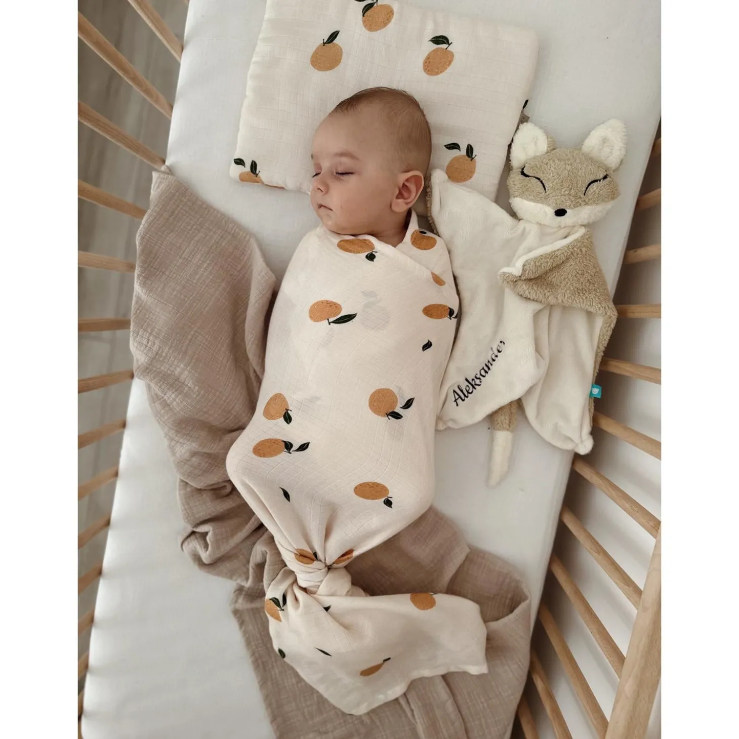 MY HUMMY Doudou renard mecanisme + bouillote + appli bluethoot Ecru-Beige