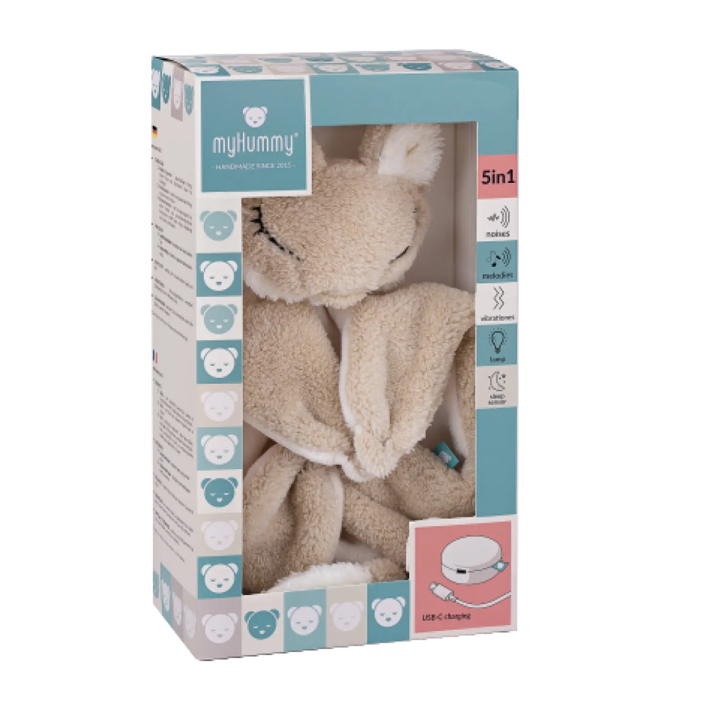 MY HUMMY Doudou renard mechanism 5en1 Ecru-Beige