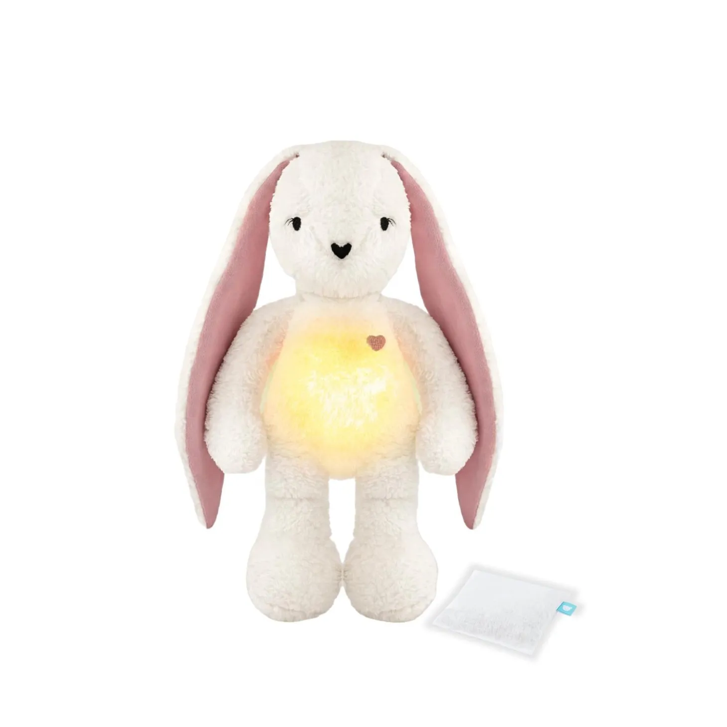 MY HUMMY Peluche Lapin 5en1 Duo avec Bouillote Ecru-Rose