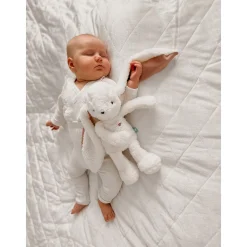MY HUMMY                    Peluche Lapin Mecanisme + Bouillote + Appli Bluethoot    Ecru-Rose