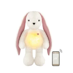 MY HUMMY                    Peluche Lapin mechanism + appli bluethoot    Ecru-Rose