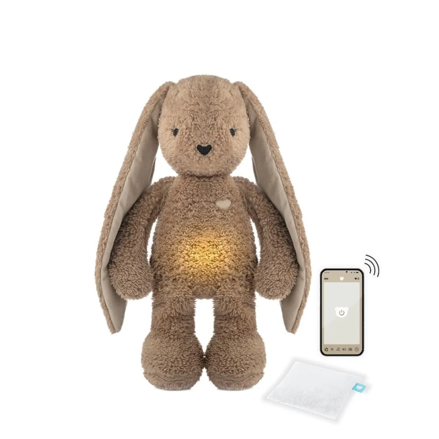 MY HUMMY Peluche Lapin mechanisme + bouillote + appli Bluethoot Brown