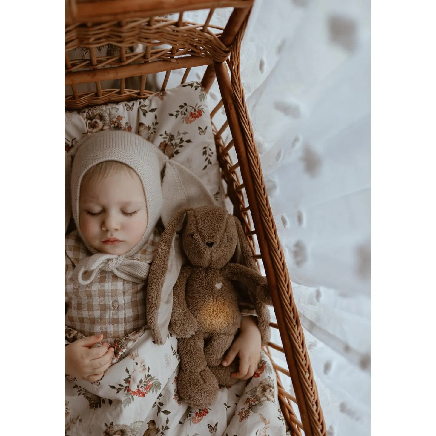 MY HUMMY Peluche Lapin mechanisme + bouillote + appli Bluethoot Brown