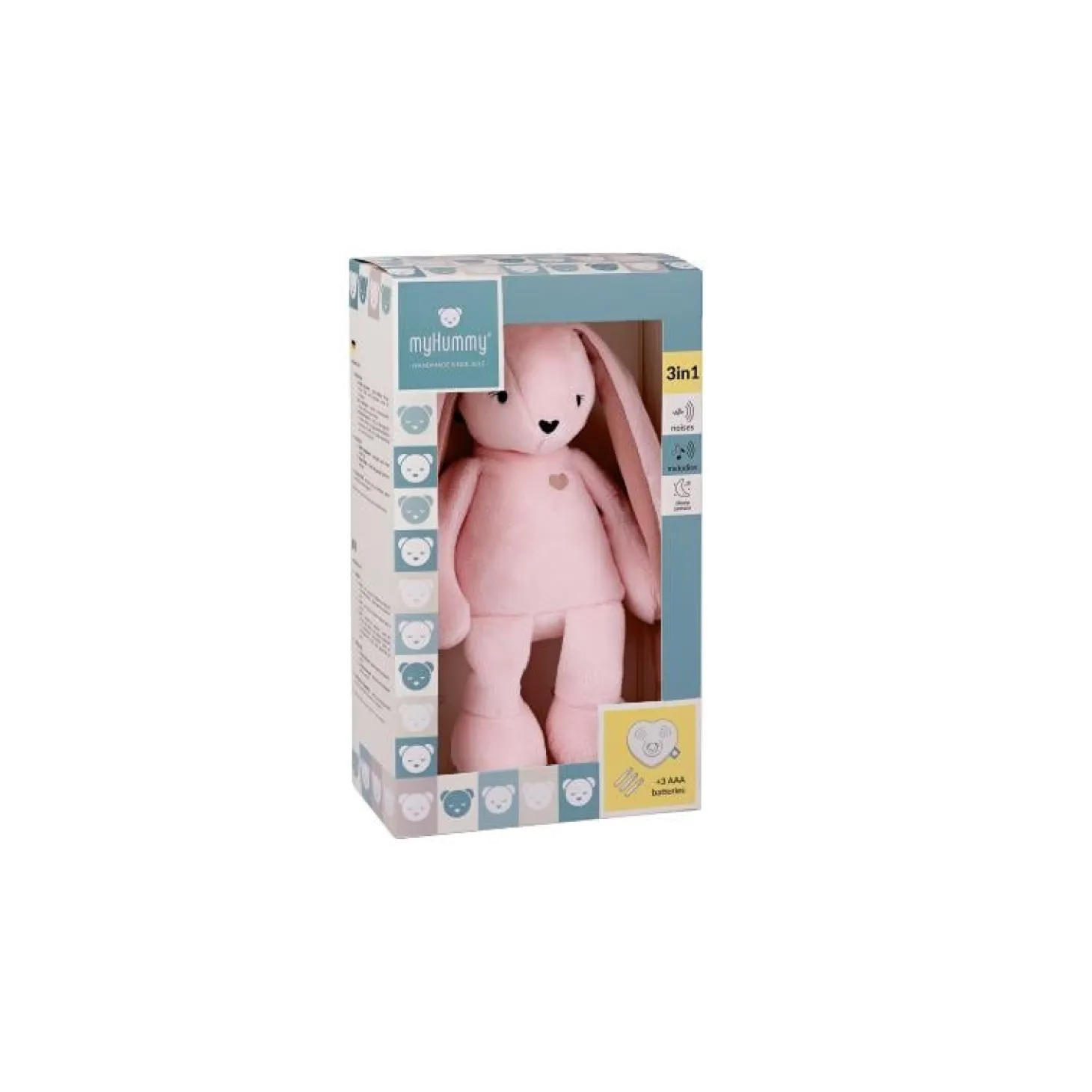 MY HUMMY Peluche musicale Lapin minky mechanism MS02 Rose
