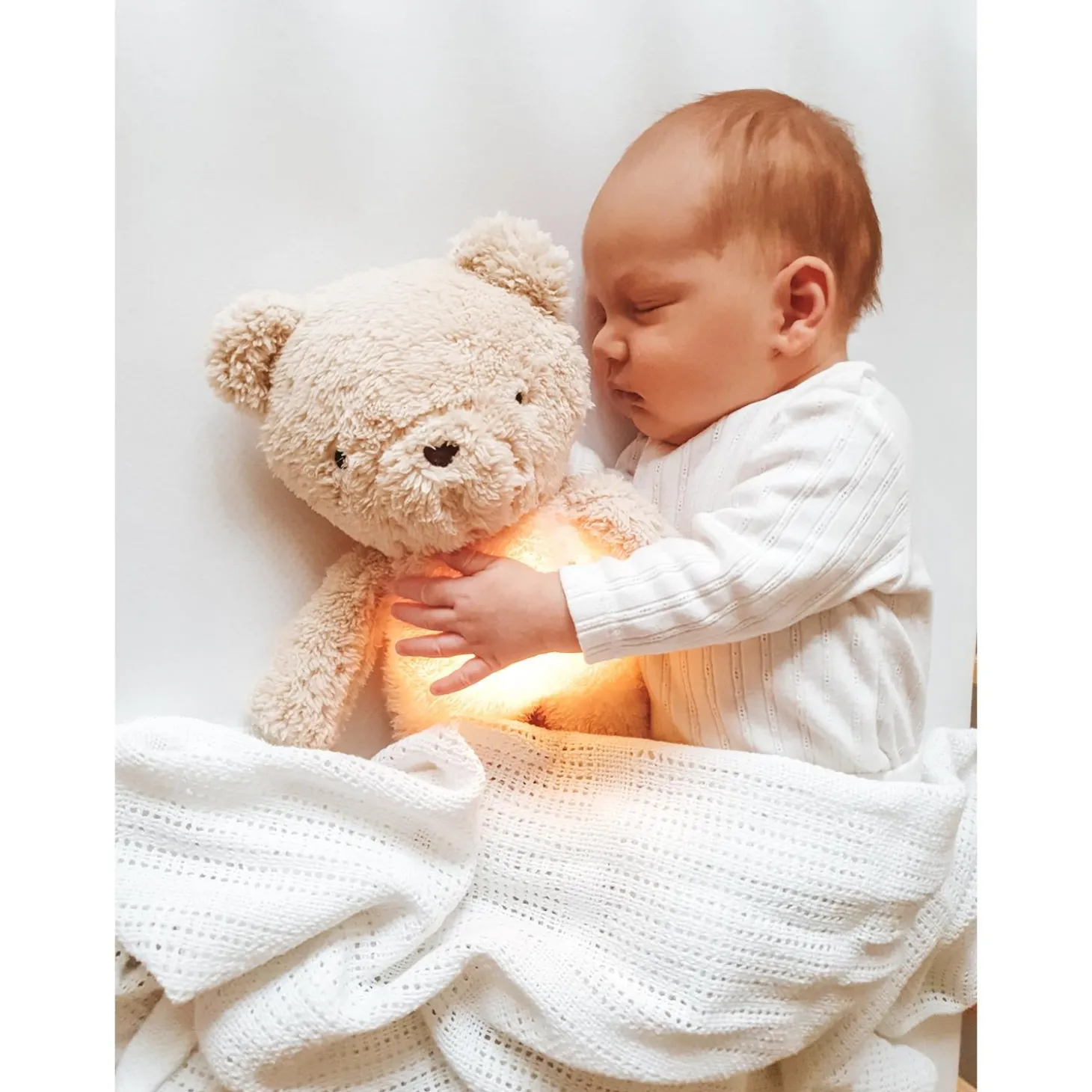 MY HUMMY Peluche Ours mechanisme + bouillote + appli bluethoot Beige