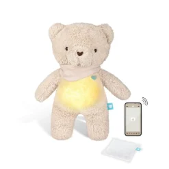 MY HUMMY Peluche Ours mechanisme + bouillote + appli bluethoot Beige