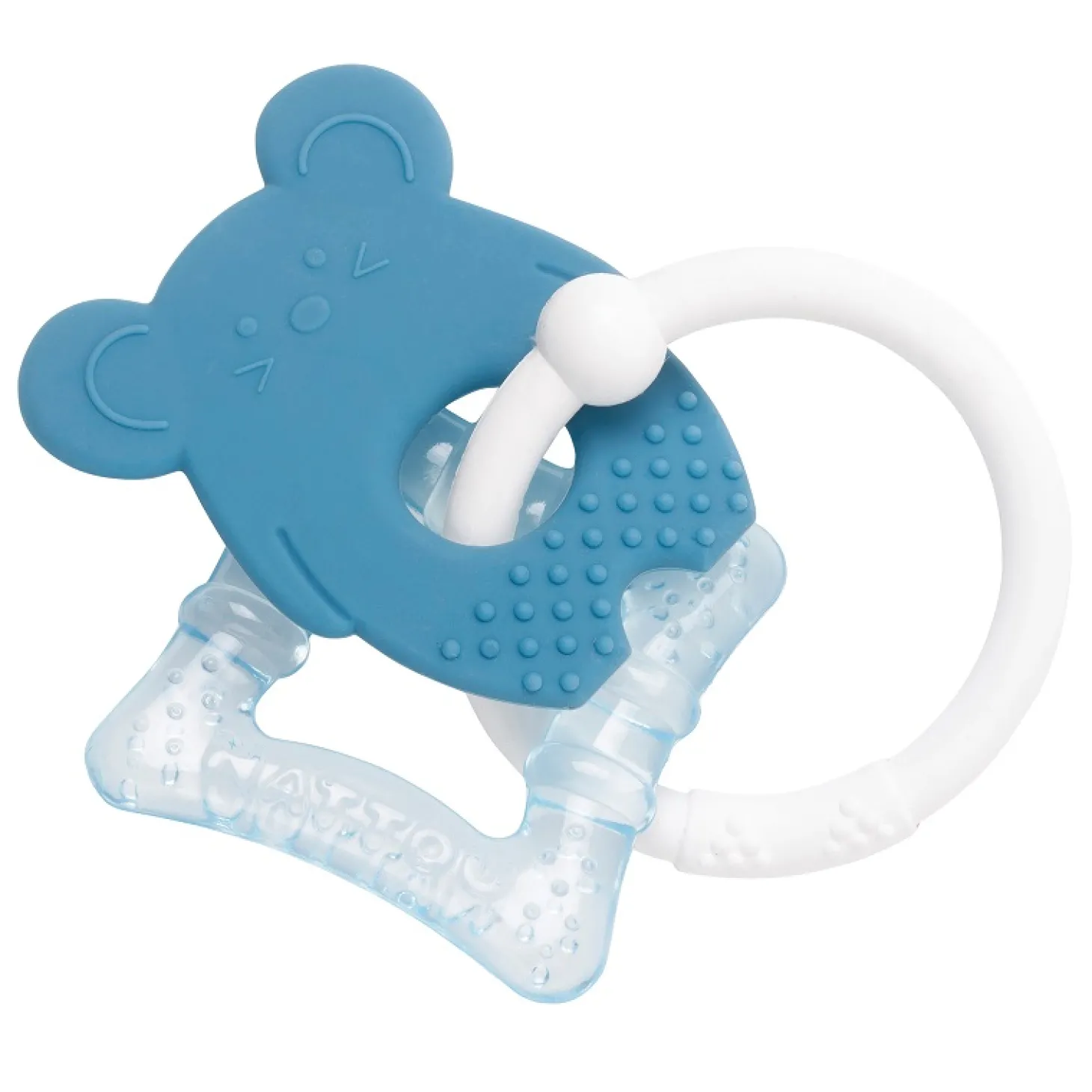 Nattou Anneau de dentition réfrigérant Bleu