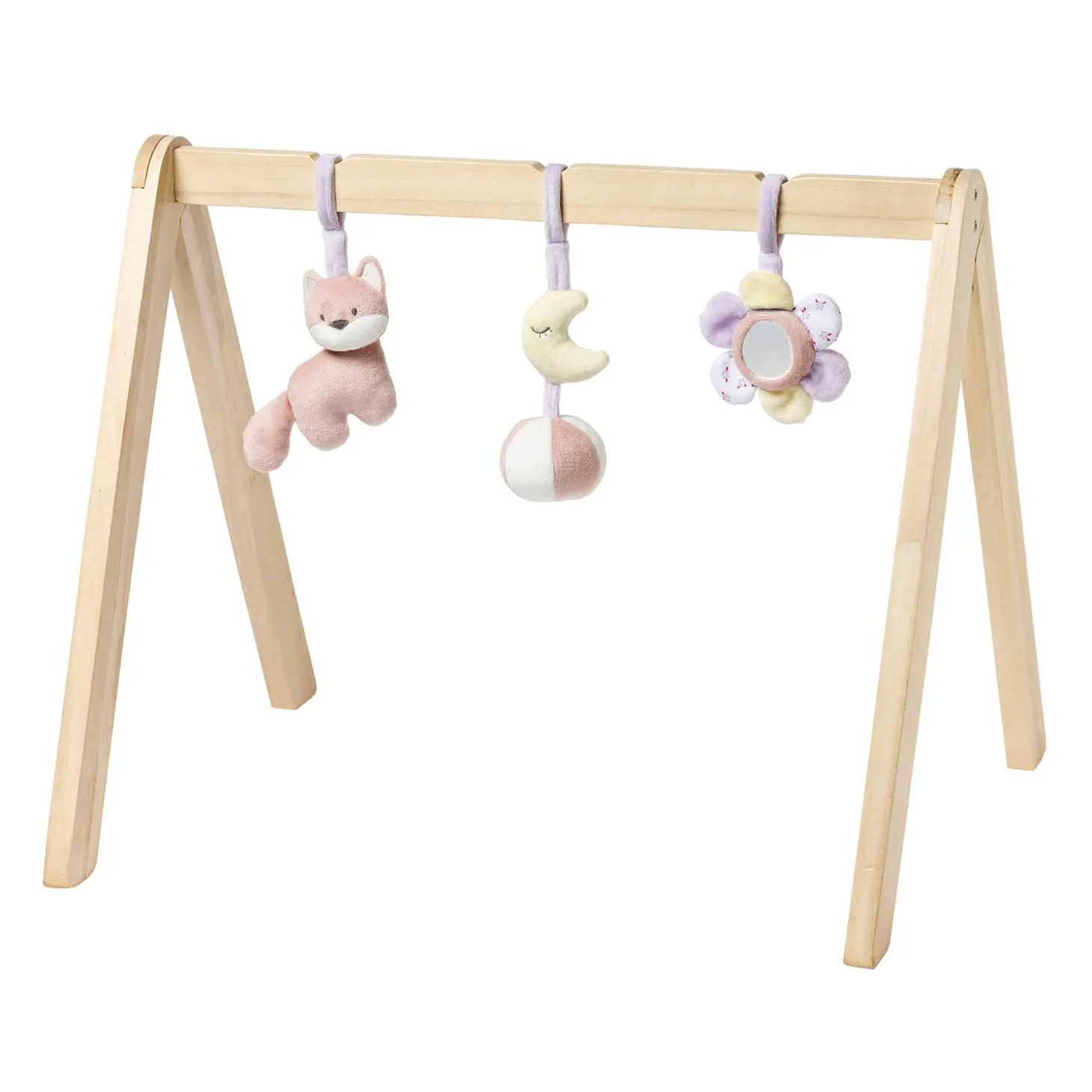 Nattou Arches en bois avec jouets à suspendre Rose