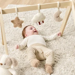 Nattou Arches en bois avec jouets à Suspendre Teddy Bois/ Naturel