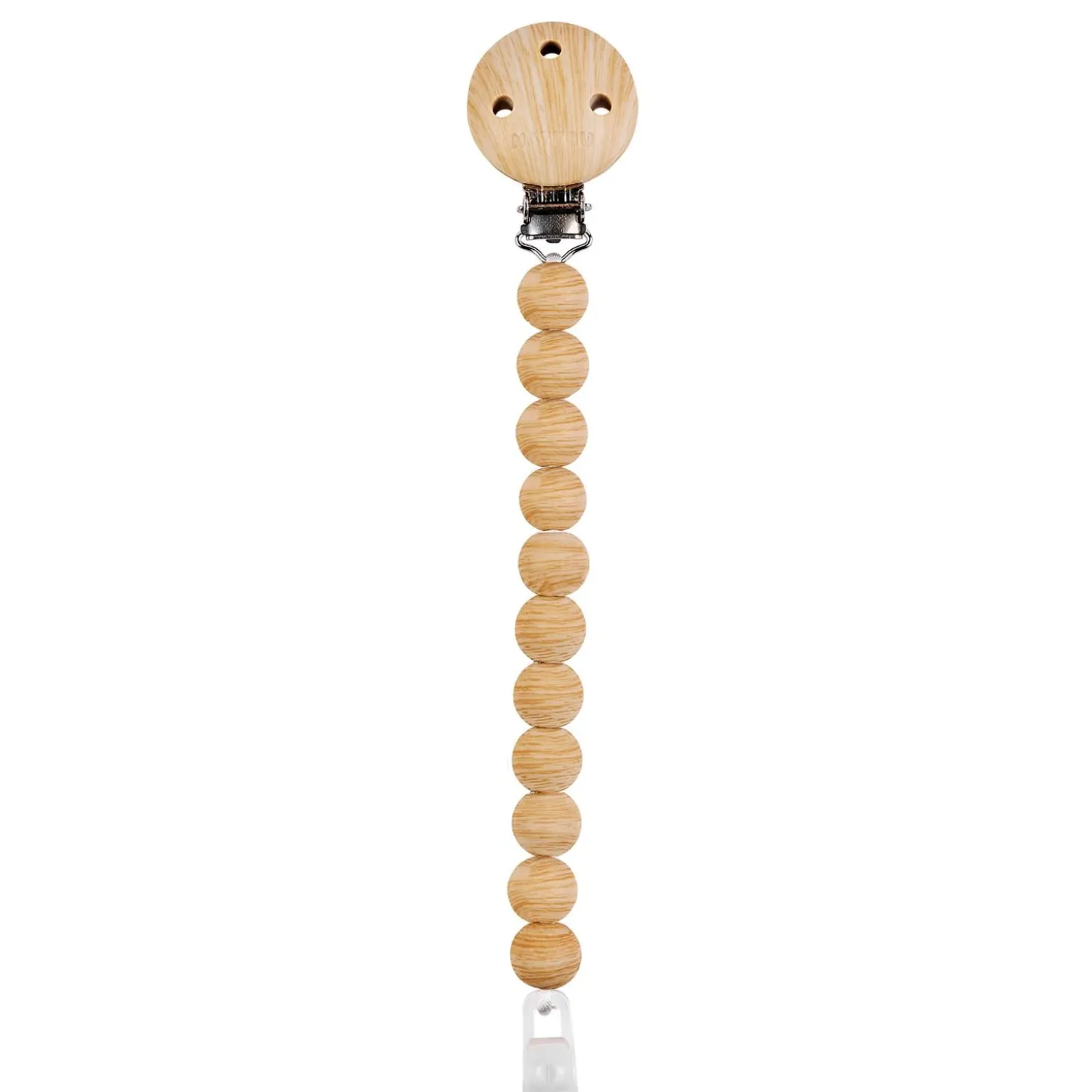 Nattou Attache-sucette façon bois Silicone Brun