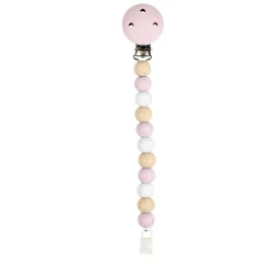 Nattou Attache-sucette pointillé Silicone Rose