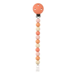 Nattou                    Attache tétine silicone perles    Beige/Terracotta