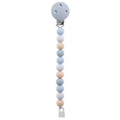 Nattou                    Attache tétine silicone perles    Bleu