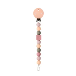 Nattou                    Attache tétine silicone perles    Pêche