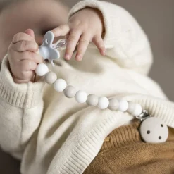 Nattou                    Attache tétine silicone perles    Argile