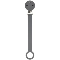 Nattou                    Attache tétine silicone plat    Gris Foncé