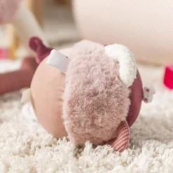 Nattou Balle d'éveil velours Lapidou Rose poudré