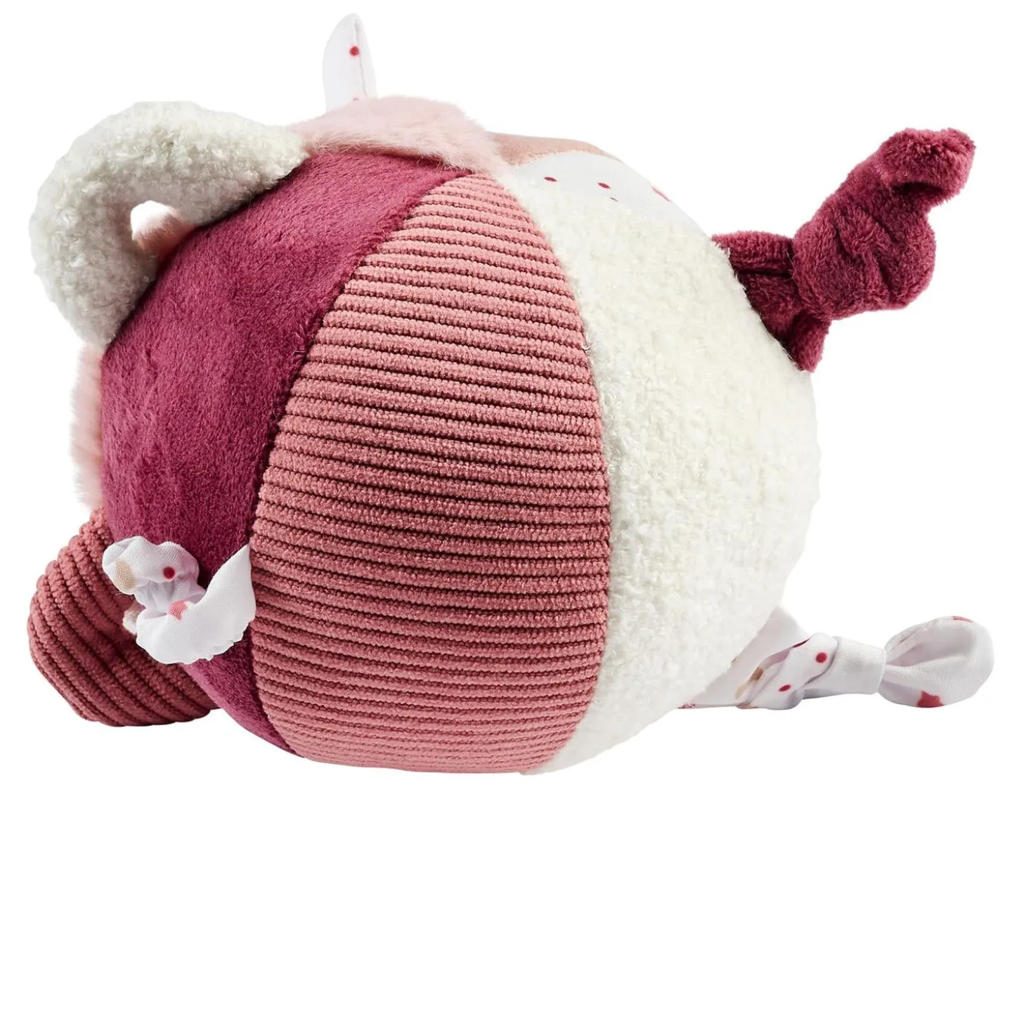 Nattou Balle d'éveil velours Lapidou Rose poudré