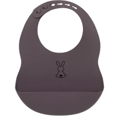 Nattou                    Bavoir silicone    Gris