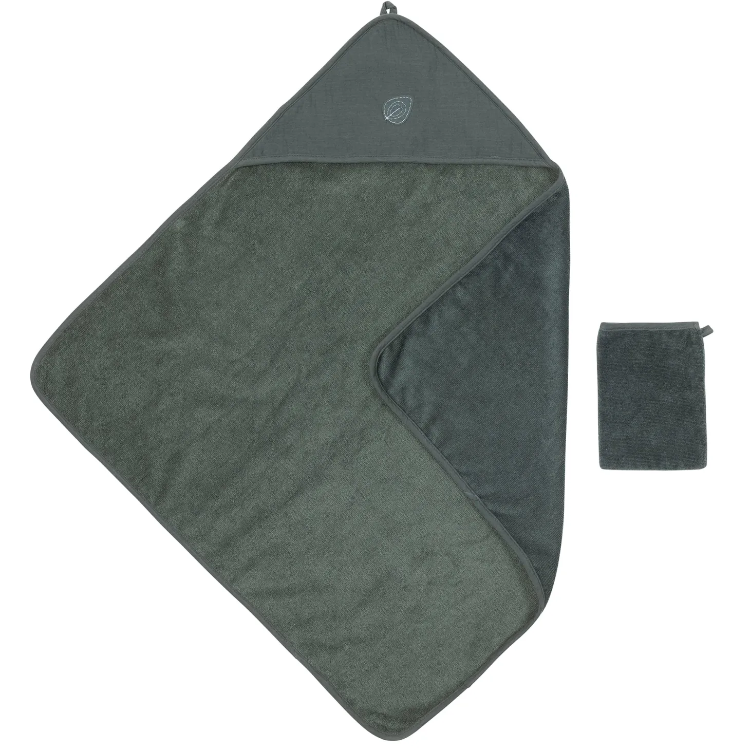 Nattou Cape de bain avec gant Axel et Luna Vert