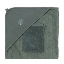 Nattou                    Cape de bain avec gant Axel et Luna    Vert