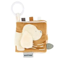 Nattou                    Charlie livre d'éveil en velours    Caramel