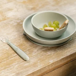 Nattou                    Coffret repas 3 pcs lapin Silicone    Vert