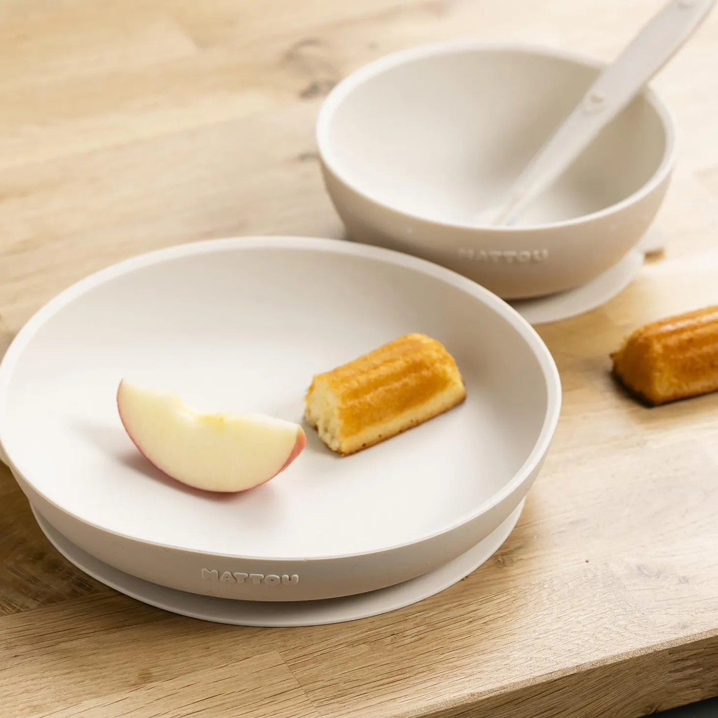 Nattou Coffret repas 3 pièces silicone Argile