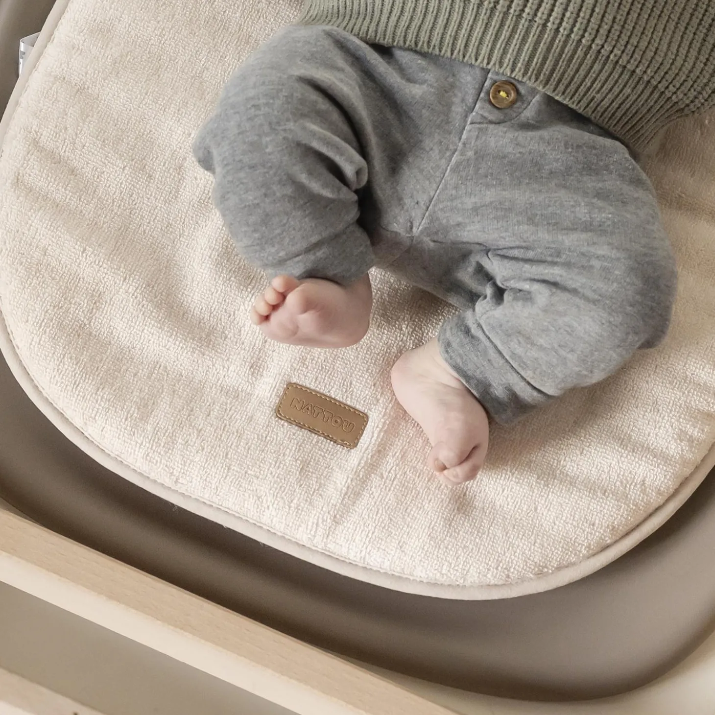 Nattou Coussin confort Care pour matelas à langer Beige