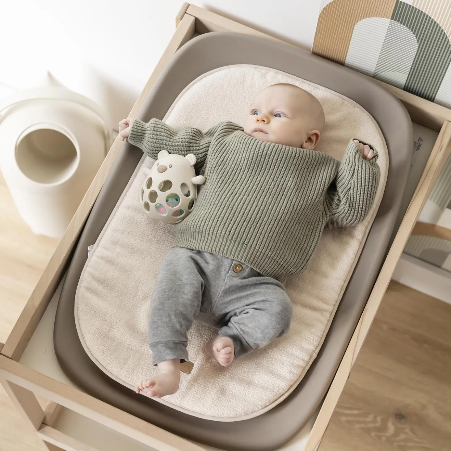 Nattou Coussin confort Care pour matelas à langer Beige