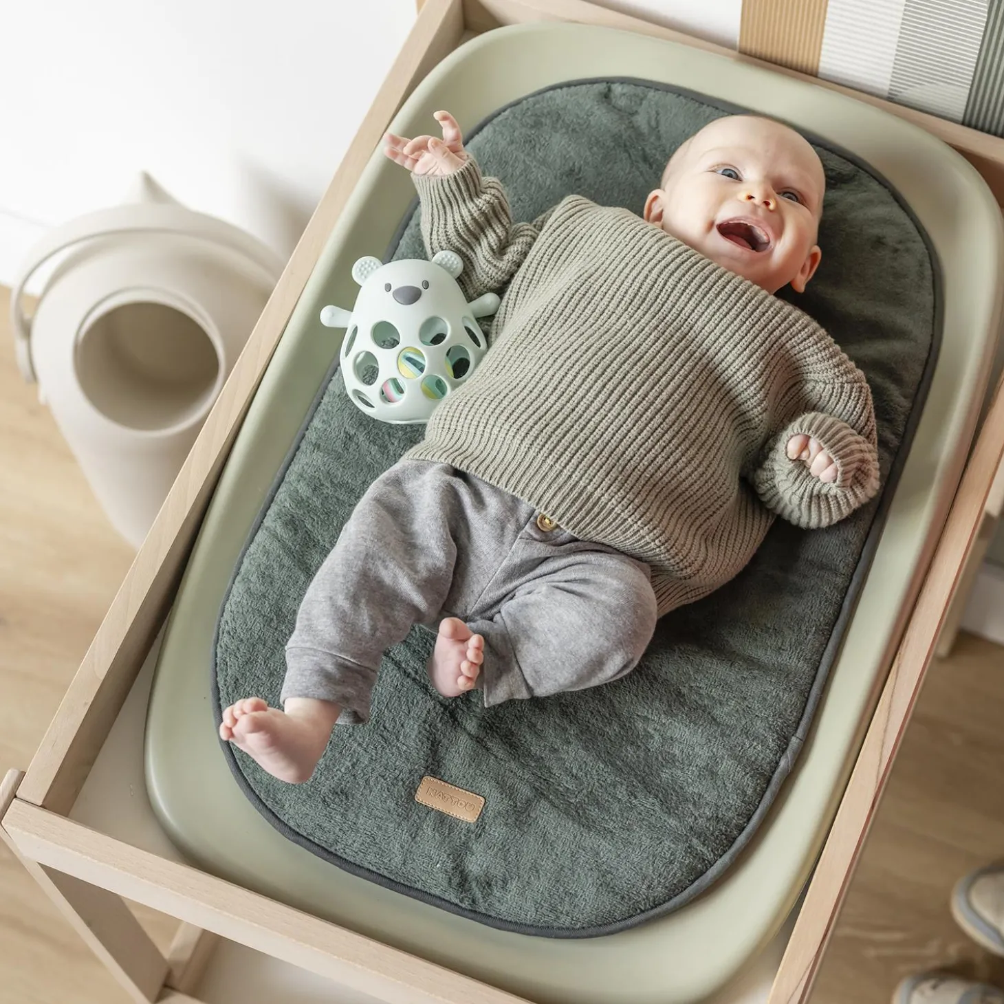 Nattou Coussin confort Care pour matelas à langer Vert