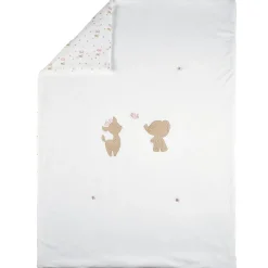 Nattou Couverture/Edredon Velours Fanfan Blanc 100x135 cm