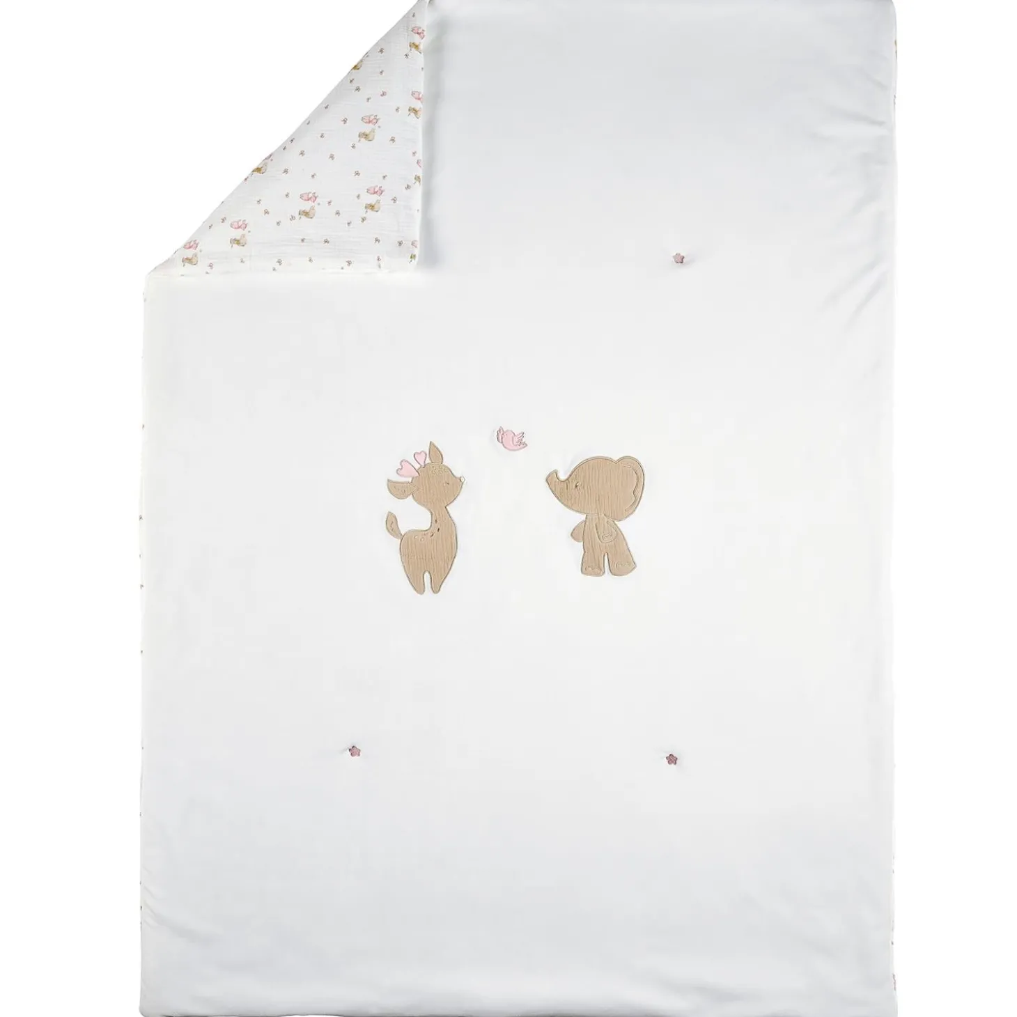 Nattou Couverture/Edredon Velours Fanfan Blanc 100x135 cm