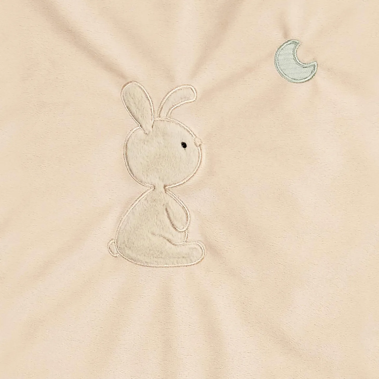Nattou Couverture/Edredon Velours/Gaze de Coton Loulou Sable/ Blanc